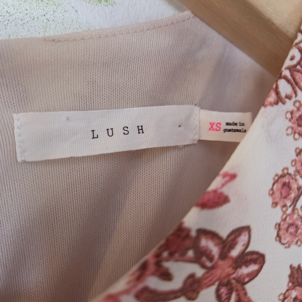 Lush Floral Pink And Cream Dress - Picture 3 of 9